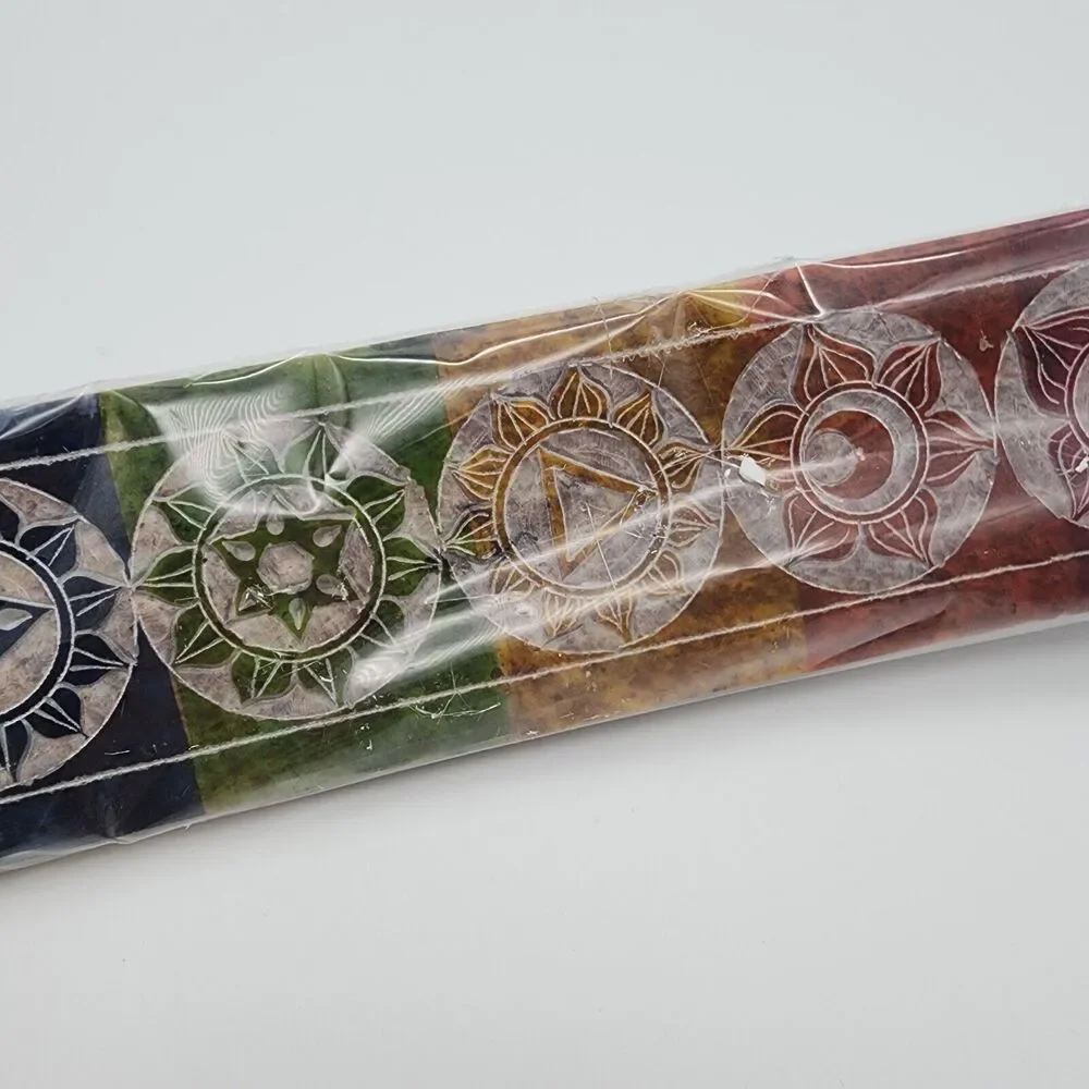 Boho Incense Stick Holder Curved Soapstone Chakra Diwali Multicolor Decor Crocon